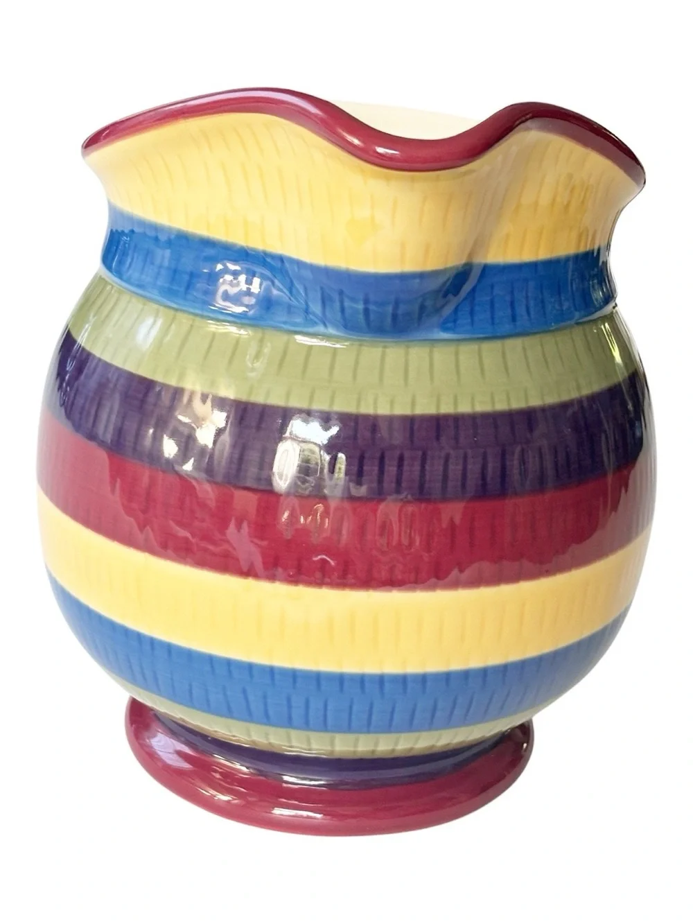 Longaberger Bright Multi Color Collection 80 ounce Pitcher